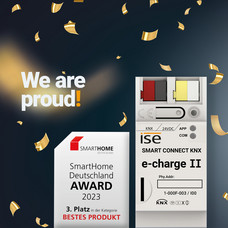 SMART CONNECT KNX e-charge II wins prize at the SmartHome Deutschland Award 2023