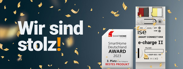 SMART CONNECT KNX e-charge II gewinnt Preis bei den SmartHome Deutschland Awards 2023