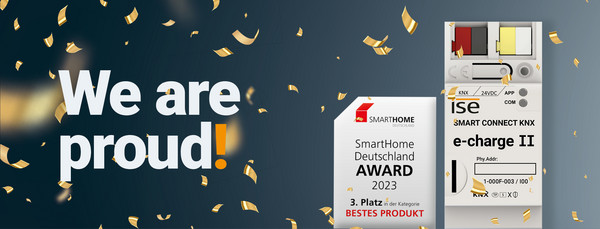 SMART CONNECT KNX e-charge II wins prize at the SmartHome Deutschland Awards 2023